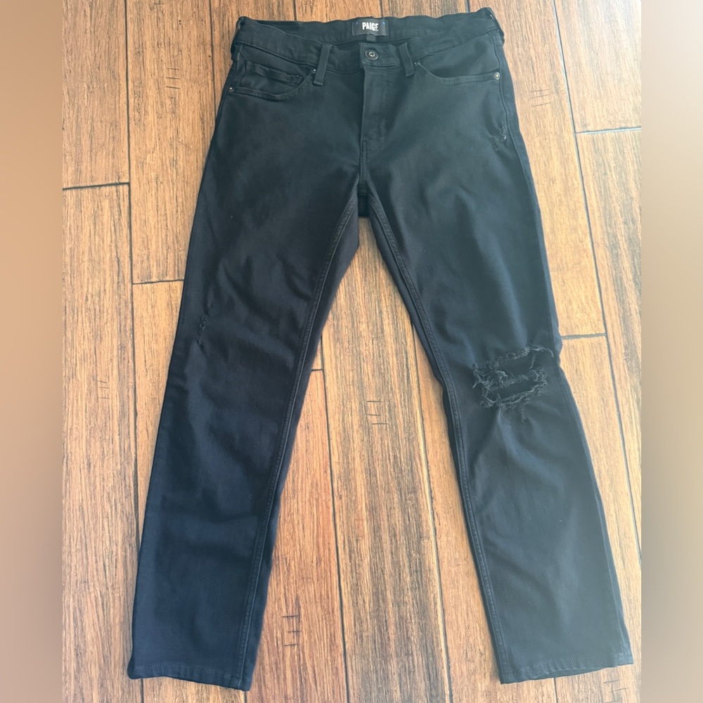PAIGE LENNOX SLIM FIT JEANS- shadow black